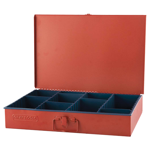 Compartment Box With 12 Adjustable Compartments, 12" D x 18" W x 3" H, Red Seagulf Marine Industries Inc.