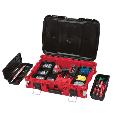 Packout Tool Box, 22" x 16" x 7", Black/Red Seagulf Marine Industries Inc.