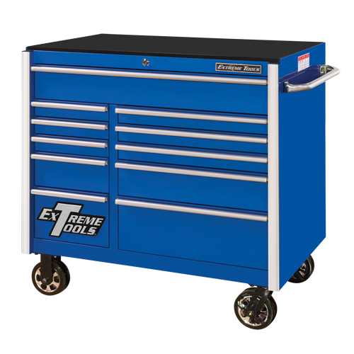 RX Series Rolling Tool Cabinet, 11 Drawers, 41-1/2" W x 25-1/2" D x 40-1/2" H, Blue Seagulf Marine Industries Inc.