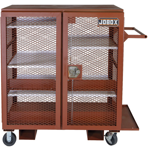 Armoire mobile en treillis, Acier, 37 pi³, Rouge Seagulf Marine Industries Inc.