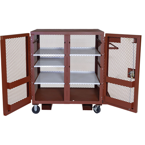 Armoire mobile en treillis, Acier, 37 pi³, Rouge Seagulf Marine Industries Inc.