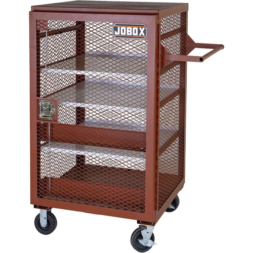 Mobile Mesh Cabinet, Steel, 22 Cubic Feet, Red Seagulf Marine Industries Inc.