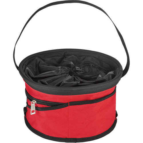 Parachute Organizer Bag, 11-4/5" L x 11-4/5" W x 11" H, Nylon, Black/Red Seagulf Marine Industries Inc.