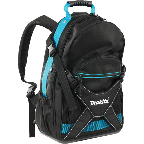Jobsite Backpack, 9-1/2" L x 15" W, Black/Blue, Polyester Seagulf Marine Industries Inc.