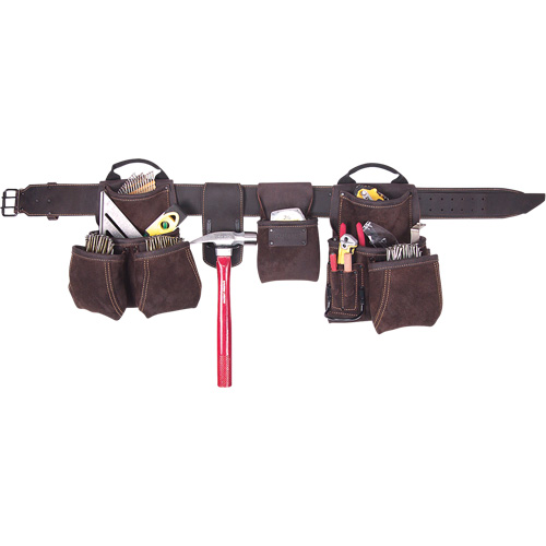 Deluxe Contractor's Tool Belt, Leather, Tan Seagulf Marine Industries Inc.