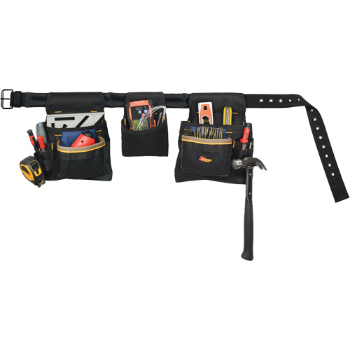 Deluxe Tool Belt Combo, Polyester, Black Seagulf Marine Industries Inc.