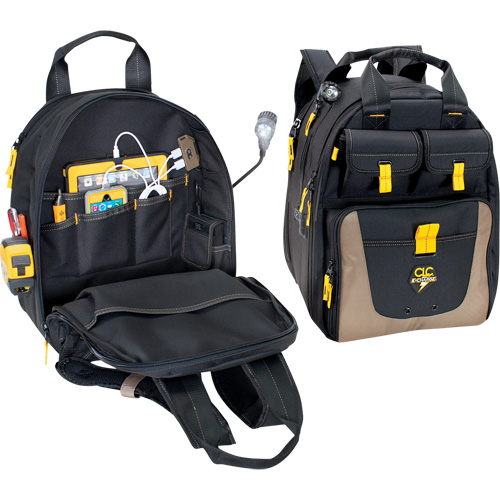 E-Charge Back Pack, 15" L x 10-1/2" W, Black, Polyester Seagulf Marine Industries Inc.