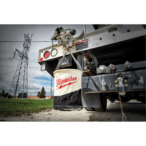 Utility Bucket, 11-4/5" L x 11-4/5" W x 14-3/5" H, Canvas, Beige/Black Seagulf Marine Industries Inc.