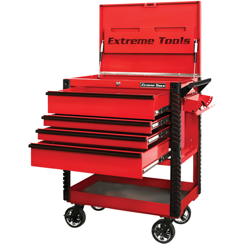 EX Deluxe Series Tool Cart, 4 Drawers, 22-7/8" L x 33" W x 44-1/4" H, Red Seagulf Marine Industries Inc.