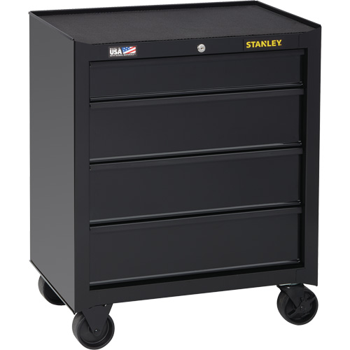 100 Series Rolling Tool Chest, 4 Drawers, 26-1/2" W x 18" D x 32" H, Black Seagulf Marine Industries Inc.