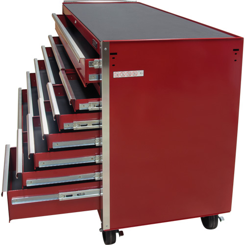 Industrial Tool Cart, 12 Drawers, 56" W x 24-1/2" D x 38-1/8" H, Red Seagulf Marine Industries Inc.