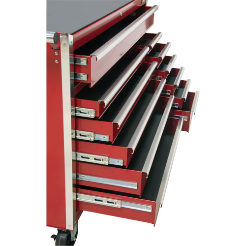 Industrial Tool Cart, 12 Drawers, 56" W x 24-1/2" D x 38-1/8" H, Red Seagulf Marine Industries Inc.