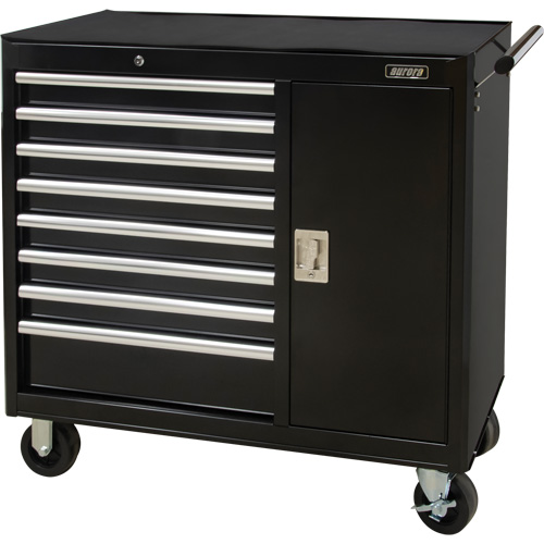 Chariot &agrave; outils industriel, 8 tiroirs, 44-3/10" la x 21-1/10" p x 36-7/10" h, Noir Seagulf Marine Industries Inc.