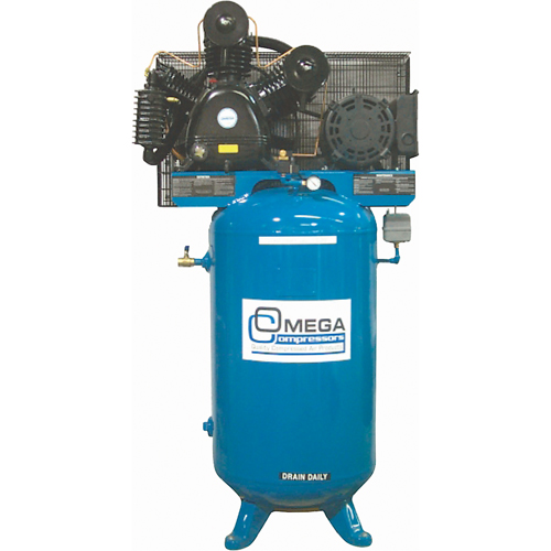 Compresseurs d'air s&eacute;rie industrielle - Compresseurs verticaux - Deux &eacute;tages, 66,6 gal. (80 gal. US) Seagulf Marine Industries Inc.