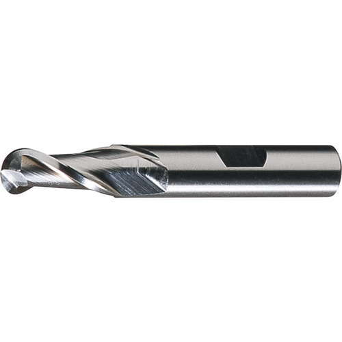 CLEVELAND Centre Cutting Ball Nose Single End Finishers, 1/2" Dia., 2 Flutes, Cobalt Seagulf Marine Industries Inc.