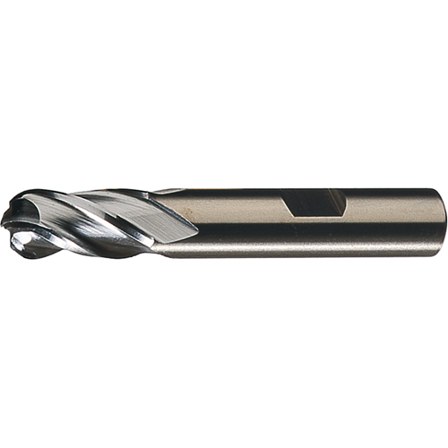 CLEVELAND Centre Cutting Ball Nose Single End Finishers, 1/2" Dia., 4 Flutes, High Speed Steel Seagulf Marine Industries Inc.