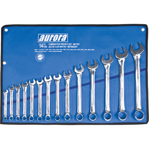 Wrench Set, Combination, 14 Pieces, Metric Seagulf Marine Industries Inc.