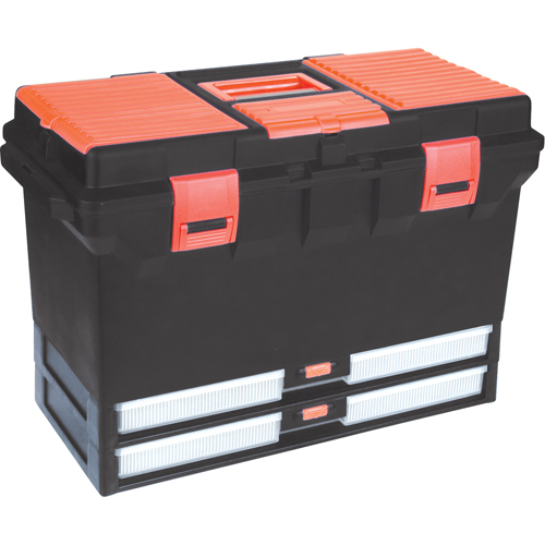 Plastic Tool Box, 22" W x 11" D x 14-1/2" H, Black Seagulf Marine Industries Inc.