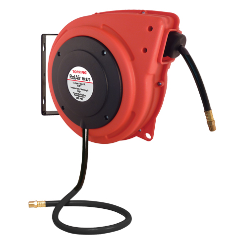 D&eacute;vidoir &agrave; enroulement automatique Rolair avec tuyau en PVC, Air, 3/8" x 30', Tuyau simple, 300 psi Seagulf Marine Industries Inc.