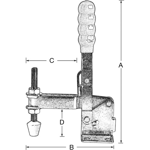 Brides de fixation verticales, Force de serrage 200 lb, Vertical Seagulf Marine Industries Inc.