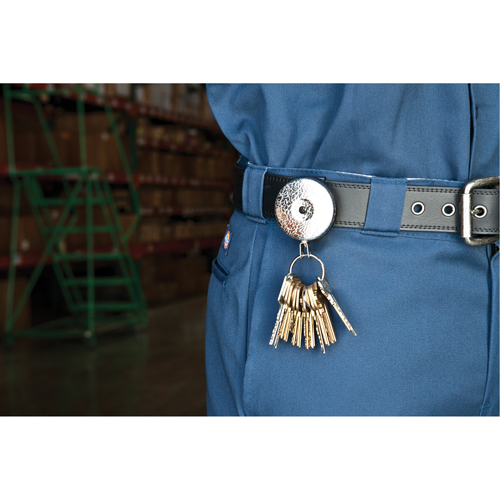 The Original Key Reel, Chrome, 24" Cable, Belt Clip Attachment Seagulf Marine Industries Inc.