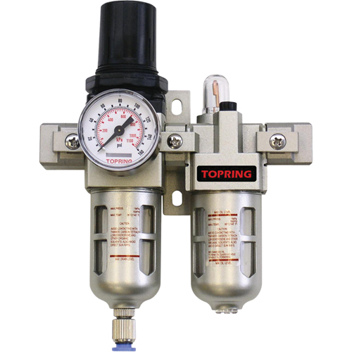 Airflo Compact Combination Units Filter/Regulator + Lubricator + Gauge, 1/4" NPT, 150 PSI Max. PSI, Modular Seagulf Marine Industries Inc.
