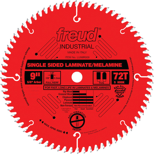 TCS Industrial Saw Blade - Chipboard, 9", 72 Teeth, Laminate Use Seagulf Marine Industries Inc.