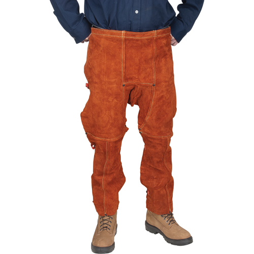 Tablier fendu aux jambes et jambi&egrave;res en cuir, 40" lo, Lava Brown Seagulf Marine Industries Inc.
