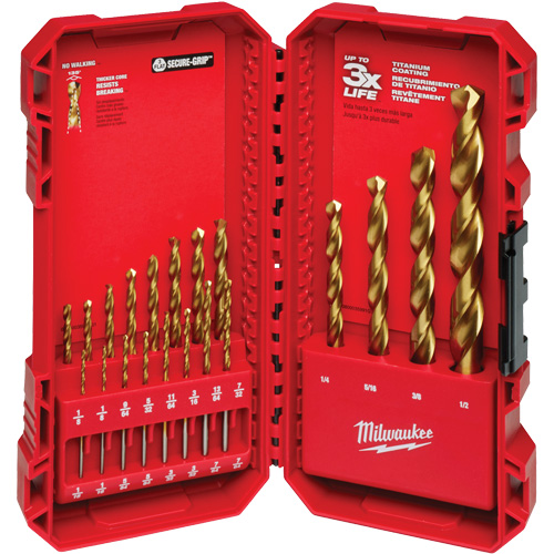 Thunderbolt&reg; Drill Bit Set, 20 Pieces, High Speed Steel Seagulf Marine Industries Inc.