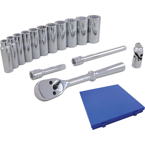 Socket & Attachment Set, 15 Pcs, 3/8" Drive Size, Deep Seagulf Marine Industries Inc.