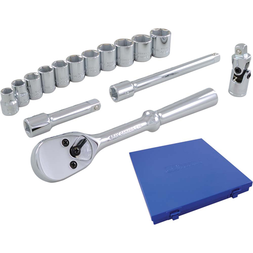 Socket & Attachment Set, 15 Pcs, 3/8" Drive Size Seagulf Marine Industries Inc.