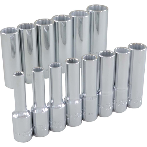 Socket Set, 14 Pcs, 3/8" Drive Size, Deep Seagulf Marine Industries Inc.