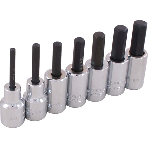 Hex Head Socket Set, Hex, 3/8" Drive, 7 Pcs Seagulf Marine Industries Inc.
