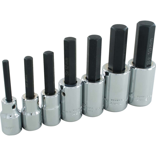 Hex Head Socket Set, Hex, 1/2" Drive, 7 Pcs Seagulf Marine Industries Inc.