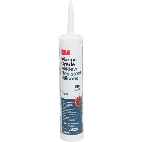 Marine Grade Silicone Sealant, 296 ml, Cartridge, Clear Seagulf Marine Industries Inc.