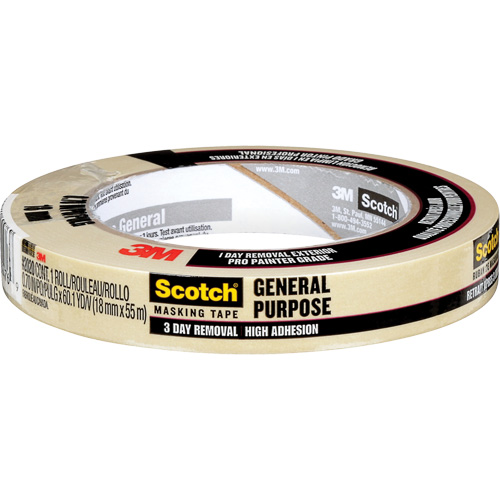 Ruban-cache Scotch pour entrepreneurs 2020, 18 mm (3/4") x 55 m (180'), Beige Seagulf Marine Industries Inc.