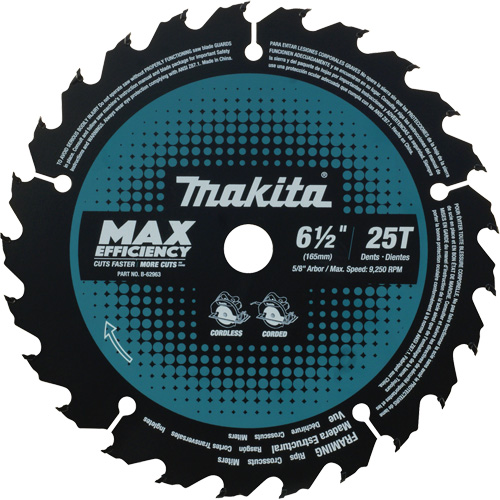 Lame de scie circulaire efficacit&eacute; maximale, 6-1/2", 25 dents, Pour Stratifi&eacute;/Bois Seagulf Marine Industries Inc.