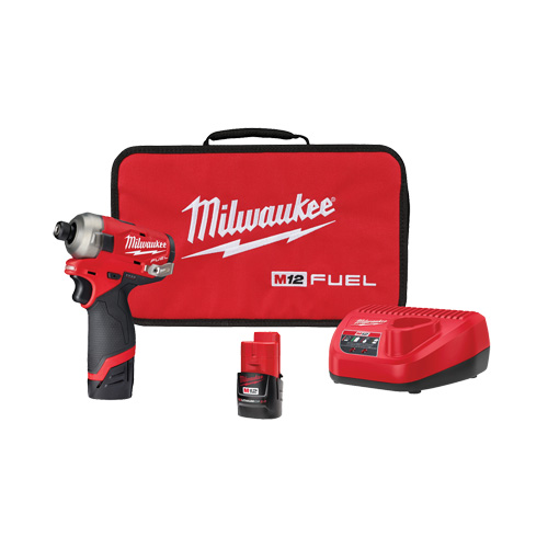 M12 Fuel Surge Hex Hydraulic Driver Kit, 1/4", 450 in-lbs Max. Torque, 12 V, Lithium-Ion Seagulf Marine Industries Inc.