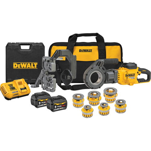 FlexVolt&reg; Max* Cordless Pipe Threader Kit with Dieheads, 30 RPM, 1/2" - 2" Pipe Thread Seagulf Marine Industries Inc.
