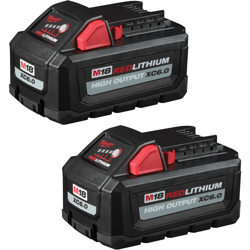 Redlithium High Output XC6.0 Battery Packs, Lithium-Ion, 18 V, 6 Ah Seagulf Marine Industries Inc.