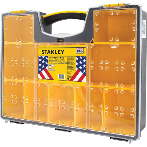 Deep Professional Organizer, 17-1/2" W x 4-1/2" D x 14" H, Black/Yellow Seagulf Marine Industries Inc.