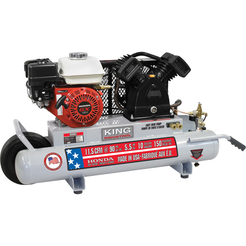 Compresseur d'air sur brouette, Essence, 10 gal. (12 gal. US), 150 PSI Seagulf Marine Industries Inc.