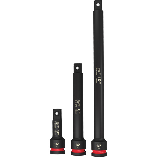 Shockwave Impact Duty Socket Extension Set, Impact, 1/2" Drive, 3"/6"/10" L Seagulf Marine Industries Inc.