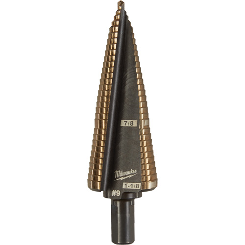 Step Drill Bit, 7/8"/#9 - 1-1/8"/#9 , 1/32" Increments, High Speed Cobalt Seagulf Marine Industries Inc.