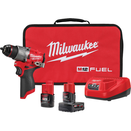 M12 Fuel Drill/Driver Kit, Lithium-Ion, 12 V, 1/2" Chuck, 400 in-lbs Torque Seagulf Marine Industries Inc.