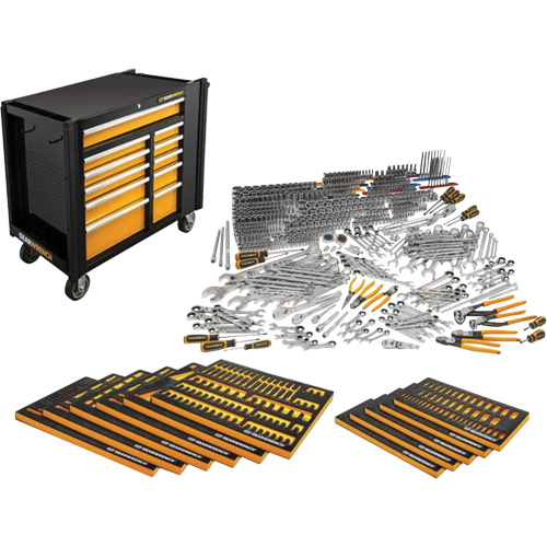 Ensemble d'outils manuels pour maître m&eacute;canicien & poste de travail mobile, 614 morceaux Seagulf Marine Industries Inc.