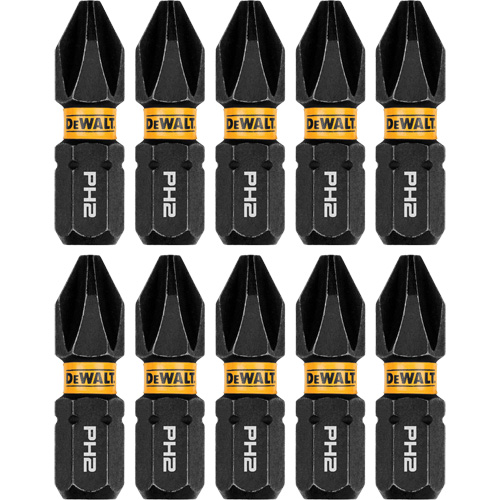 10-Piece FLEXTORQ&reg; Impact Driver Bit Set, Phillips, #2 Tip, 1/4" Drive Size, 1" Length Seagulf Marine Industries Inc.