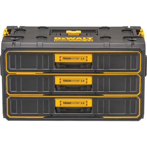 ToughSystem&reg; 2.0 Three-Drawer Unit, 21-4/5" x 12-3/10" x 12-3/5", Black/Yellow Seagulf Marine Industries Inc.