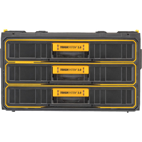 ToughSystem&reg; 2.0 Three-Drawer Unit, 21-4/5" x 12-3/10" x 12-3/5", Black/Yellow Seagulf Marine Industries Inc.