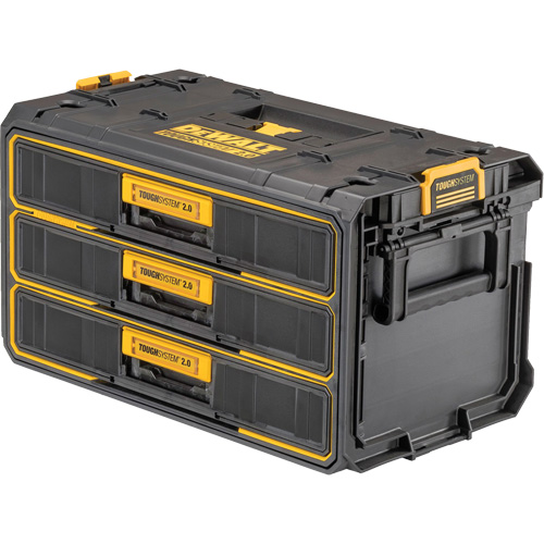 ToughSystem&reg; 2.0 Three-Drawer Unit, 21-4/5" x 12-3/10" x 12-3/5", Black/Yellow Seagulf Marine Industries Inc.